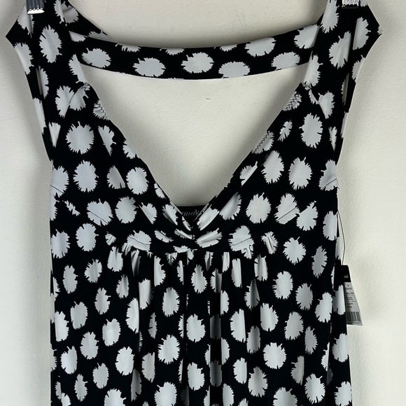 Norma Kamala | Sweetheart Halter Neck Babydoll Mini Dress Black & White | XS - Picture 3 of 8